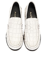 Acne Studios Babi Due Gemini Loafet in Off White, view 4, click to view large image.