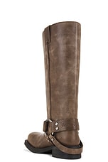 Acne Studios Motorcycle Boot in Greige, view 3, click to view large image.