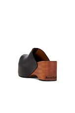 Acne Studios Barlo Clog in Black, view 3, click to view large image.