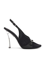 Acne Studios Beba 85 Mule in Black, view 1, click to view large image.