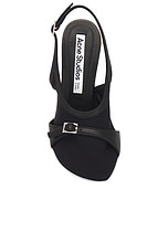 Acne Studios Beba 85 Mule in Black, view 4, click to view large image.