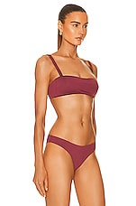 ASCENO The Portofino Bikini Top in Burgundy, view 2, click to view large image.