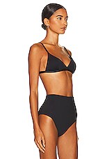 ASCENO The Genoa Bikini Top in Black, view 2, click to view large image.