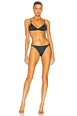 ASCENO The Biarritz Bikini Bottom in Slate, view 4, click to view large image.