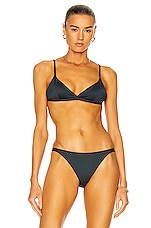 ASCENO The Genoa Bikini Top in Slate, view 1, click to view large image.