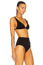 ASCENO The Cannes Bikini Top in Black, view 2, click to view large image.