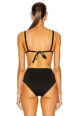 ASCENO The Cannes Bikini Top in Black, view 3, click to view large image.