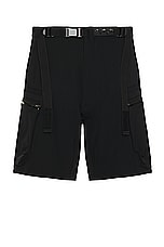 Acronym SP57-DS Schoeller Dryskin Cargo Short Pant in Black, view 1, click to view large image.