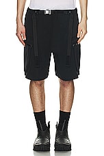 Acronym SP57-DS Schoeller Dryskin Cargo Short Pant in Black, view 4, click to view large image.