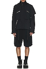 Acronym SP57-DS Schoeller Dryskin Cargo Short Pant in Black, view 5, click to view large image.