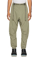 Acronym P15-ds Schoeller Dryskin Drawcord Trouser in Alpha Green, view 3, click to view large image.