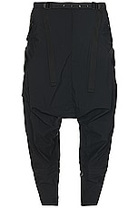 Acronym P30A-E Encapsulated Nylon Articulated Cargo Pant in Black, view 1, click to view large image.