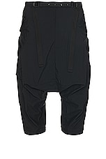 Acronym P30A-E Encapsulated Nylon Articulated Cargo Pant in Black, view 2, click to view large image.