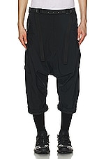 Acronym P30A-E Encapsulated Nylon Articulated Cargo Pant in Black, view 6, click to view large image.