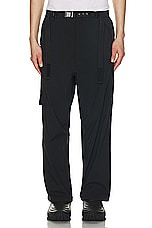 Acronym P55-M Nylon Stretch Cargo Trouser in Black, view 4, click to view large image.