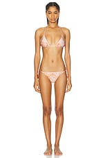 ADRIANA DEGREAS Bulles De Mer Triangle Bikini Set in Unique, view 1, click to view large image.