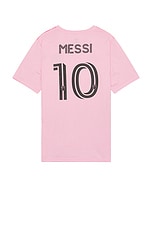 adidas Originals Messi Home Jersey Tee in Easy Pink, view 1, click to view large image.