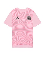 adidas Originals Messi Home Jersey Tee in Easy Pink, view 2, click to view large image.