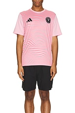 adidas Originals Messi Home Jersey Tee in Easy Pink, view 4, click to view large image.