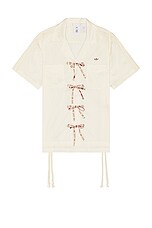 adidas Originals x Clot Bowling Shirt in Cream & White | FWRD