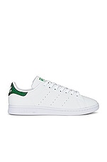 adidas Originals Stan Smith in White & Green, view 1, click to view large image.
