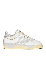 adidas Originals Rivalry Low Shoe in White, Grey, & Off White, view 1, click to view large image.