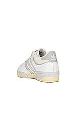adidas Originals Rivalry Low Shoe in White, Grey, & Off White, view 3, click to view large image.