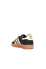 adidas Originals Gazelle Indoor in Core Black, view 3, click to view large image.