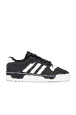 adidas Originals Rivalry Low Sneaker in Core Black & White, view 1, click to view large image.