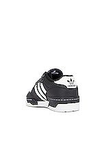 adidas Originals Rivalry Low Sneaker in Core Black & White, view 3, click to view large image.