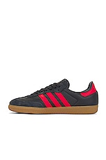 adidas Originals Samba Og Sneaker in Carbon, Better Scarlet, & Gum 4, view 5, click to view large image.