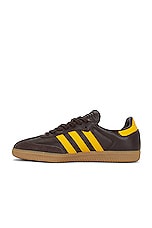 adidas Originals Samba Og Sneaker in Dark Brown, Preloved Yellow, & Gum 4, view 5, click to view large image.