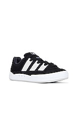 adidas Originals Adimatic Sneaker in Core Black, Crystal White, & Carbon, view 2, click to view large image.