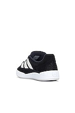 adidas Originals Adimatic Sneaker in Core Black, Crystal White, & Carbon, view 3, click to view large image.