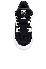 adidas Originals Adimatic Sneaker in Core Black, Crystal White, & Carbon, view 4, click to view large image.