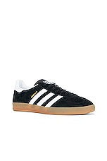 adidas Originals Gazelle Indoor in Core Black, view 2, click to view large image.