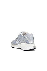 adidas Originals Adistar Cushion Sneaker in White, Silver Metallic, & White, view 3, click to view large image.