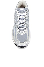 adidas Originals Adistar Cushion Sneaker in White, Silver Metallic, & White, view 4, click to view large image.