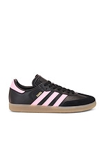 adidas Originals Messi Samba in Black & Easy Pink, view 1, click to view large image.