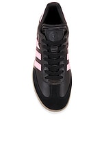 adidas Originals Messi Samba in Black & Easy Pink, view 4, click to view large image.