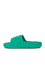 adidas Originals Adilette 22 Sandal in Bold Green & Core Black, view 5, click to view large image.