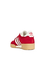 adidas Originals Rivalry 86 Low Sneaker in Better Scarlet, Ivory, & Gum, view 3, click to view large image.