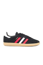 adidas Originals Samba Og Sneaker in Core Black, Better Scarlet, & Gum, view 1, click to view large image.