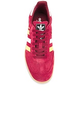 adidas Originals Samba Og Sneaker in Collegiate Burgundy, Crew Yellow, & Gum, view 4, click to view large image.