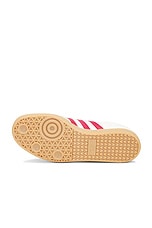adidas Originals Samba Og Sneaker in White, Collegiate Burgundy, & Gum, view 6, click to view large image.
