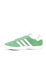 adidas Originals Gazelle Sneaker in Preloved Green, White, & Core White, view 5, click to view large image.