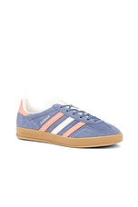 adidas Originals Gazelle Indoor Sneaker in Preloved Ink Mel, Wonder Clay, & Sand Strata, view 2, click to view large image.