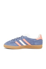 adidas Originals Gazelle Indoor Sneaker in Preloved Ink Mel, Wonder Clay, & Sand Strata, view 5, click to view large image.