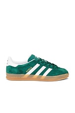 adidas Originals Gazelle Indoor Sneaker in Dark Green | FWRD