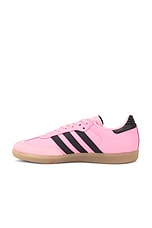 adidas Originals Messi Miami Samba in Easy Pink & Black, view 5, click to view large image.